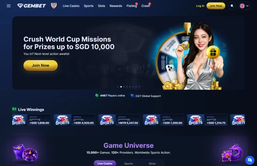Gembet Singapore – Casino Games, Sports & Mobile Play