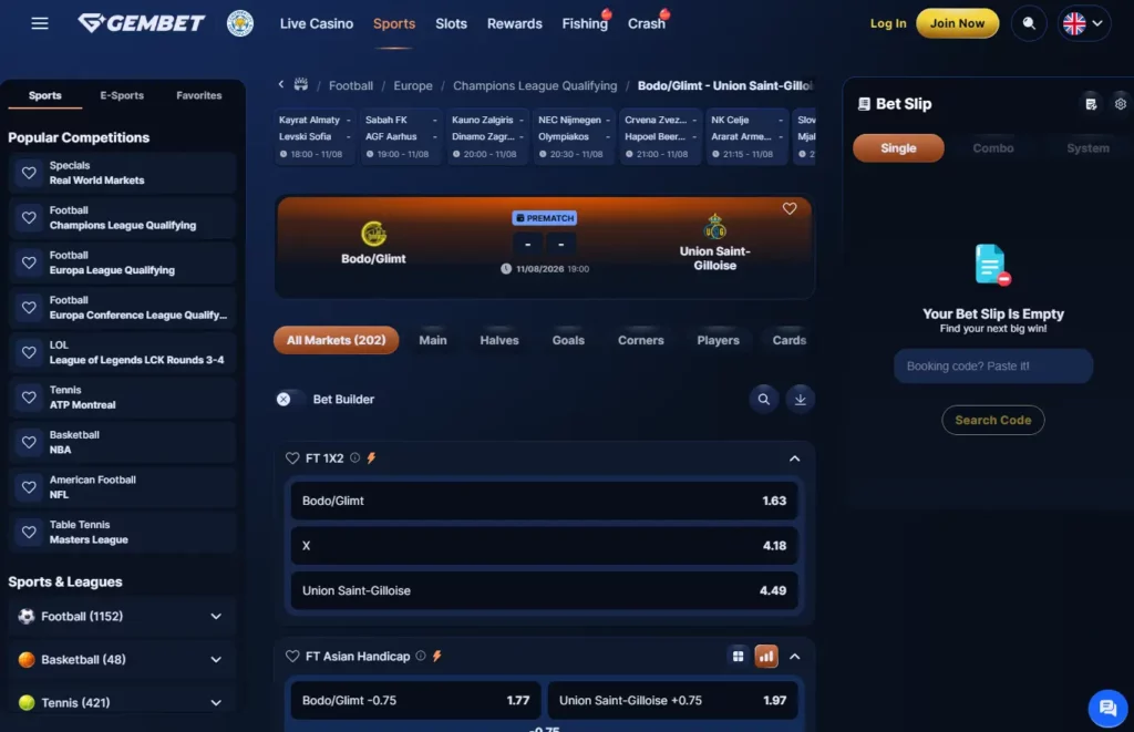 Pre-Match Betting